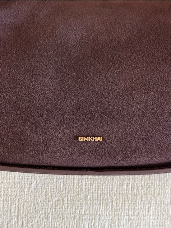 Simkhai Finn Suede Hobo Bag Cacao Brown NWT - Picture 6 of 7